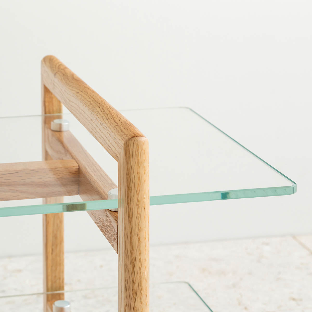 THE TV BOARD / LOW TABLE ガラス × 木製脚 ナチュラル