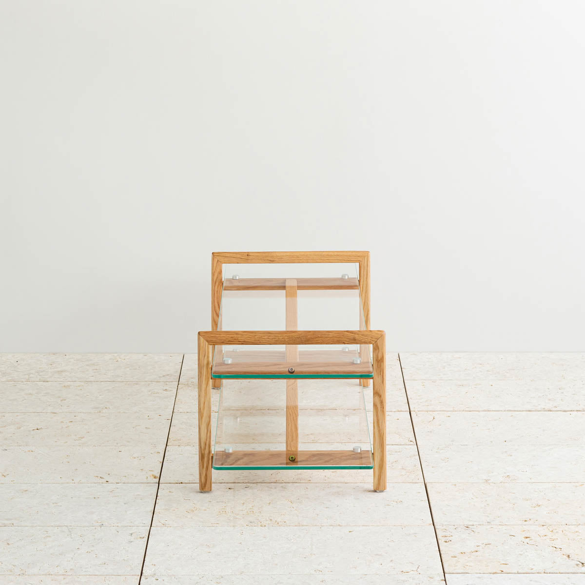 THE TV BOARD / LOW TABLE ガラス × 木製脚 ナチュラル