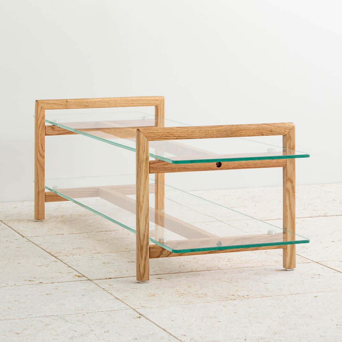 THE TV BOARD / LOW TABLE ガラス × 木製脚 ナチュラル