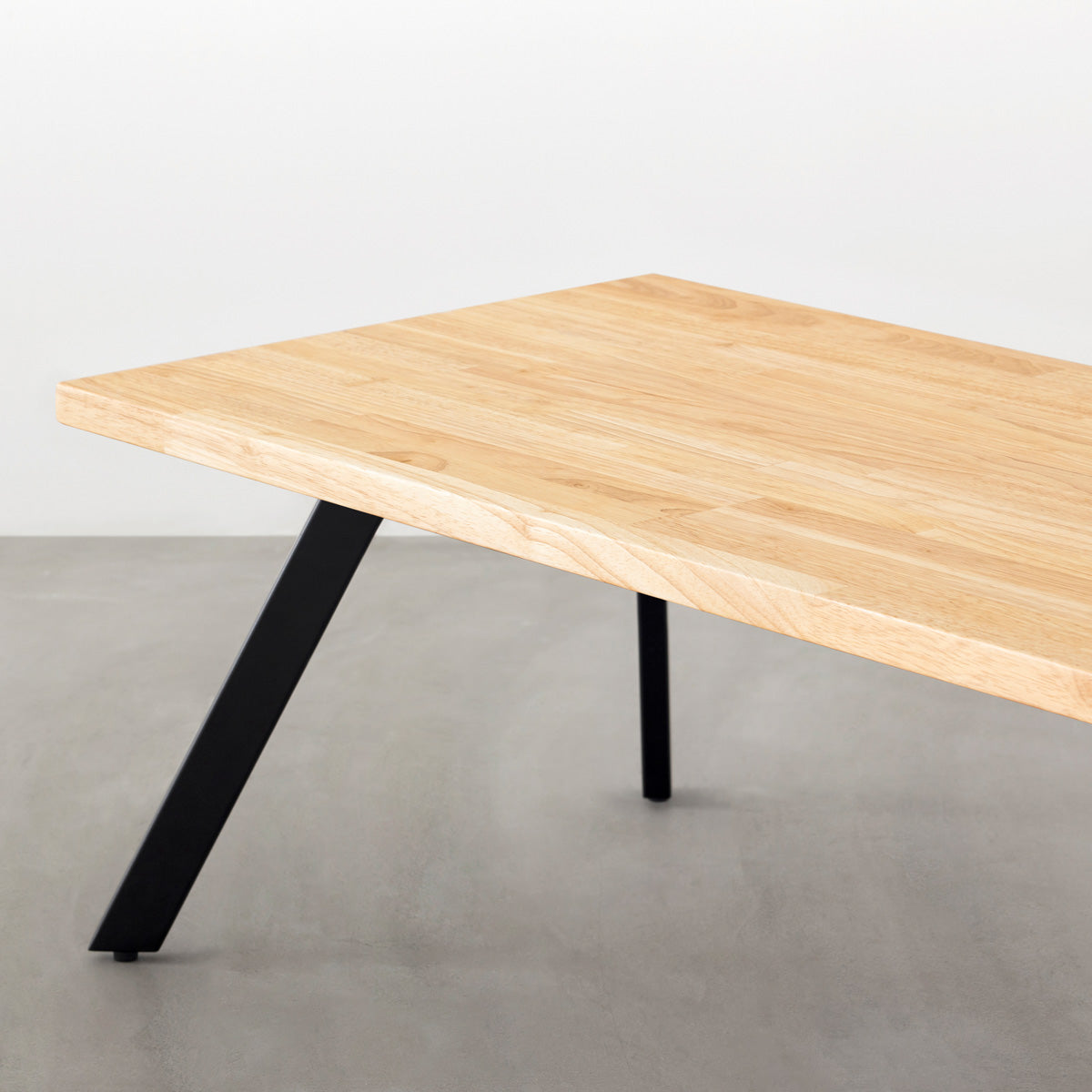 THE LOW TABLE / ラバーウッド ナチュラル × Black Steel