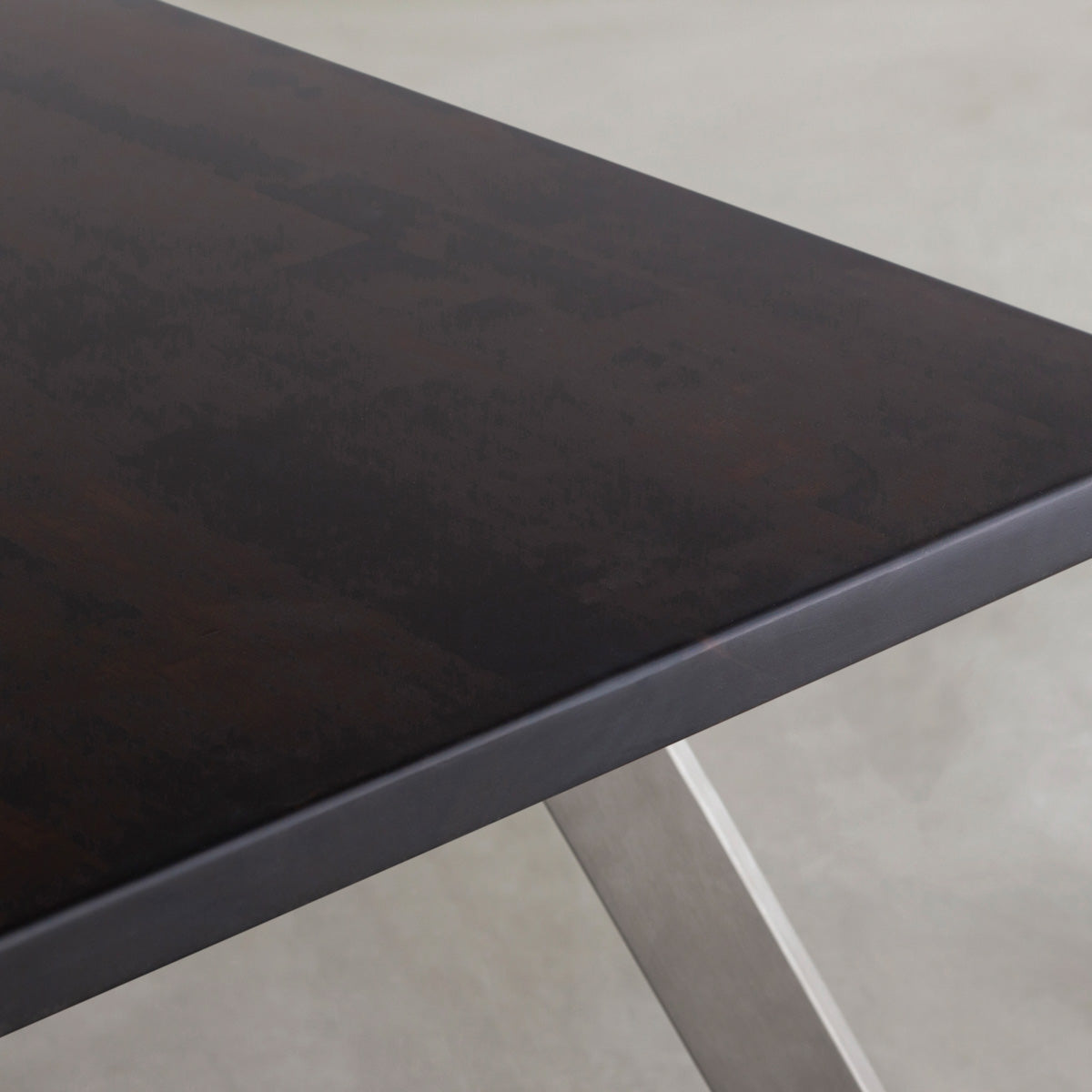 THE LOW TABLE / ラバーウッド ブラックブラウン × Stainless