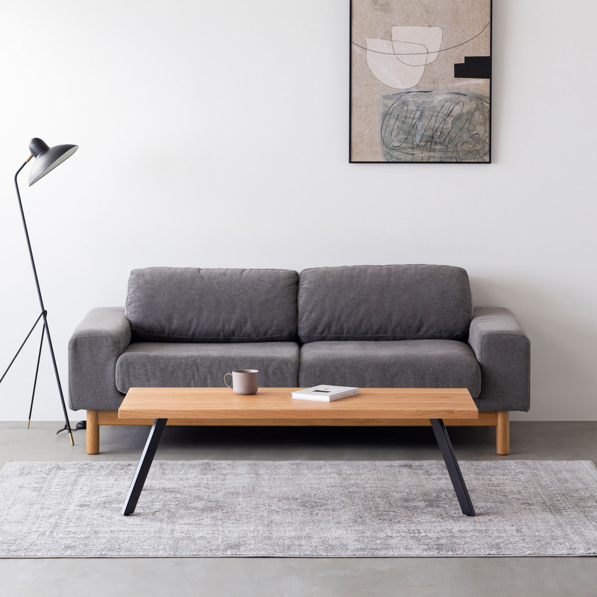 THE LOW TABLE / 無垢 レッドオーク × Black Steel