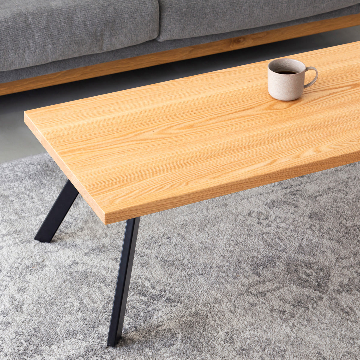 THE LOW TABLE / 無垢 レッドオーク × Black Steel