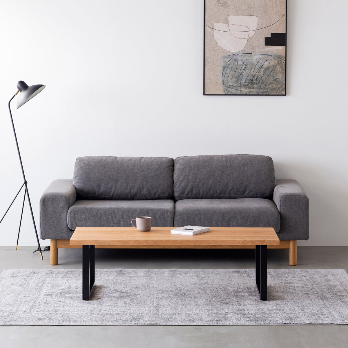 THE LOW TABLE / 無垢 レッドオーク × Black Steel
