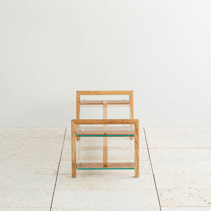 THE TV BOARD / LOW TABLE　ガラス × 木製脚　ナチュラル