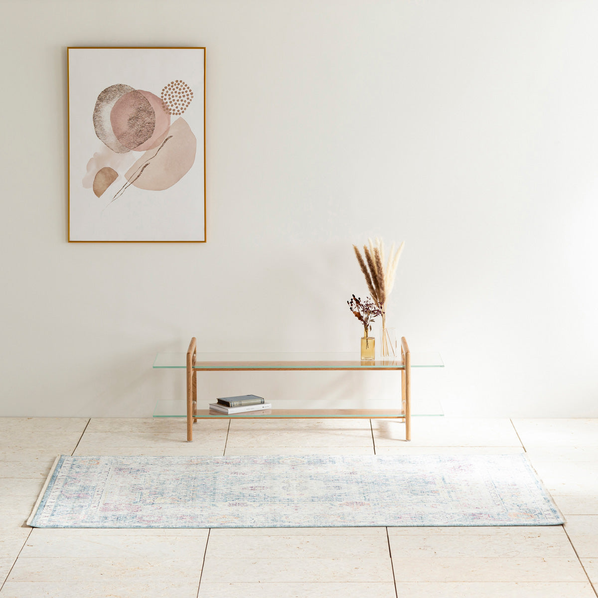 THE TV BOARD / LOW TABLE　ガラス × 木製脚　ナチュラル