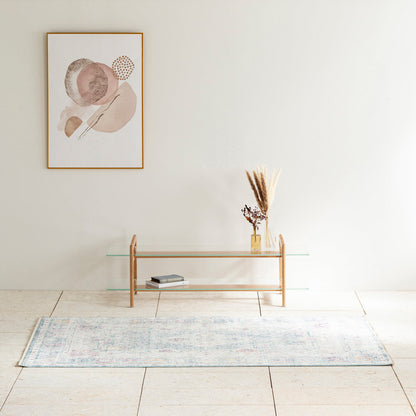 THE TV BOARD / LOW TABLE　ガラス × 木製脚　ナチュラル