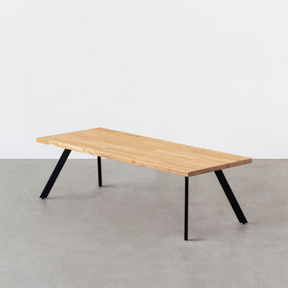 THE LOW TABLE / ラバーウッド ナチュラル × Black Steel