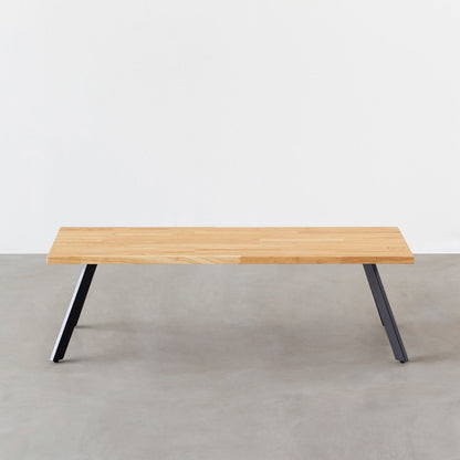 THE LOW TABLE / ラバーウッド ナチュラル × Black Steel