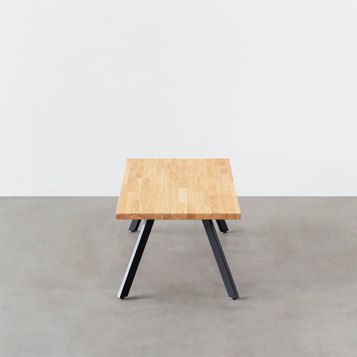 THE LOW TABLE / ラバーウッド ナチュラル × Black Steel