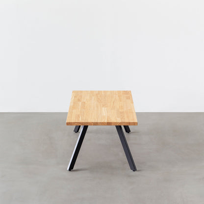 THE LOW TABLE / ラバーウッド ナチュラル × Black Steel