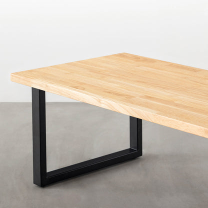 THE LOW TABLE / ラバーウッド ナチュラル × Black Steel
