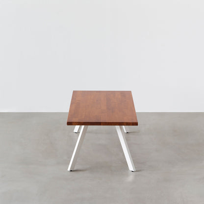 THE LOW TABLE / ラバーウッド ブラウン × White Steel