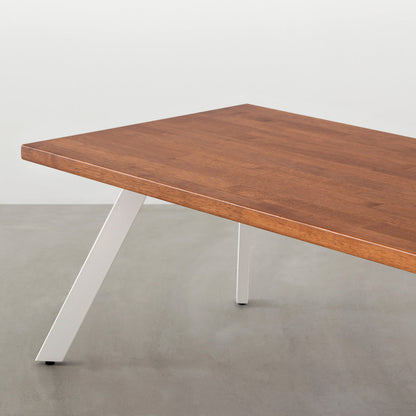 THE LOW TABLE / ラバーウッド ブラウン × White Steel