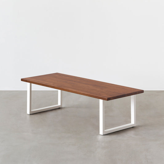 THE LOW TABLE / ラバーウッド ブラウン × White Steel