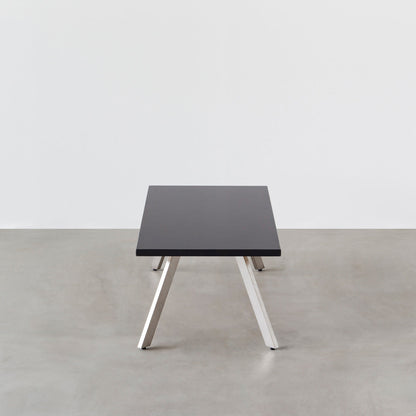 THE LOW TABLE / ラバーウッド ブラックブラウン × Stainless