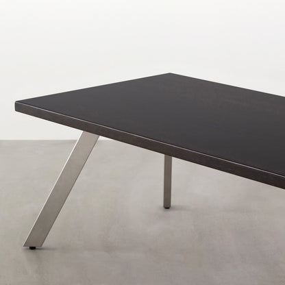 THE LOW TABLE / ラバーウッド ブラックブラウン × Stainless