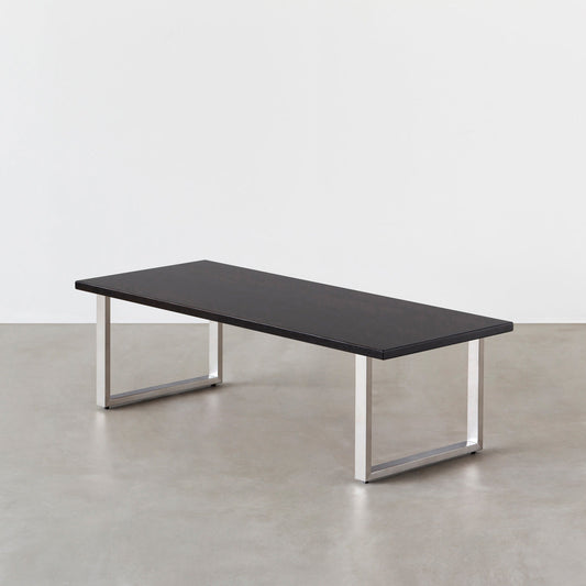 THE LOW TABLE / ラバーウッド ブラックブラウン × Stainless