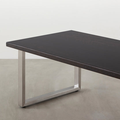 THE LOW TABLE / ラバーウッド ブラックブラウン × Stainless